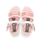 Moschino Kids Logo-Appliqué Leather Sandals