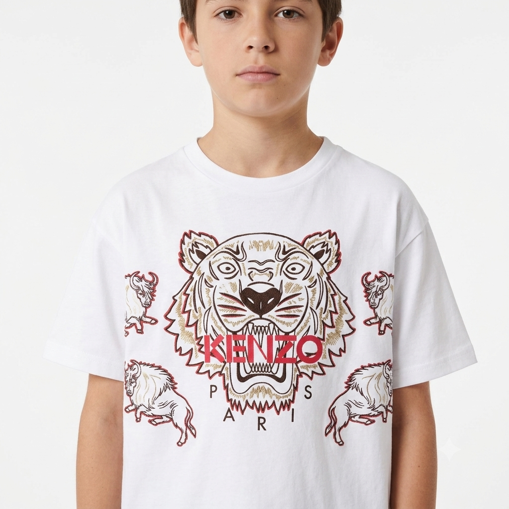 Kenzo Tiger and Ox Special Edition T-Shirt in White