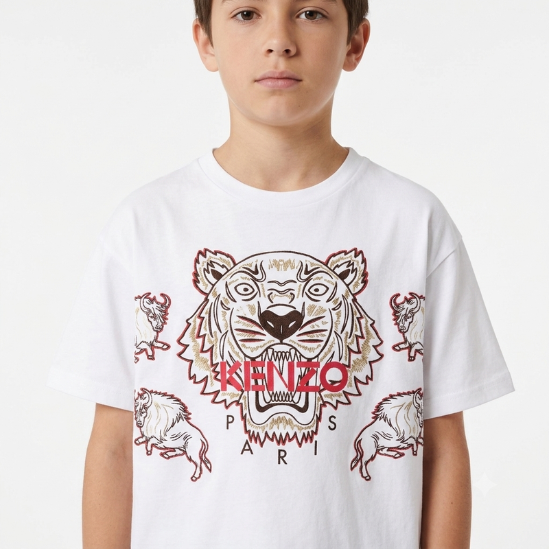 Kenzo Tiger and Ox Special Edition T-Shirt in White