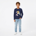 Kenzo Tiger Team Logo Longsleeve in Navy