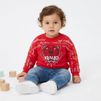 Kenzo Tiger Head Logo Sweatshirt in Cerise pink