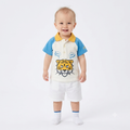 Kenzo Tiger Wahoo Logo Polo Shirt in Blue and White