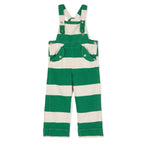 The Animals Observatory Kids Striped Cotton Dungarees