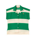 The Animals Observatory Kids  Striped Sleeveless Button-Up Shirt