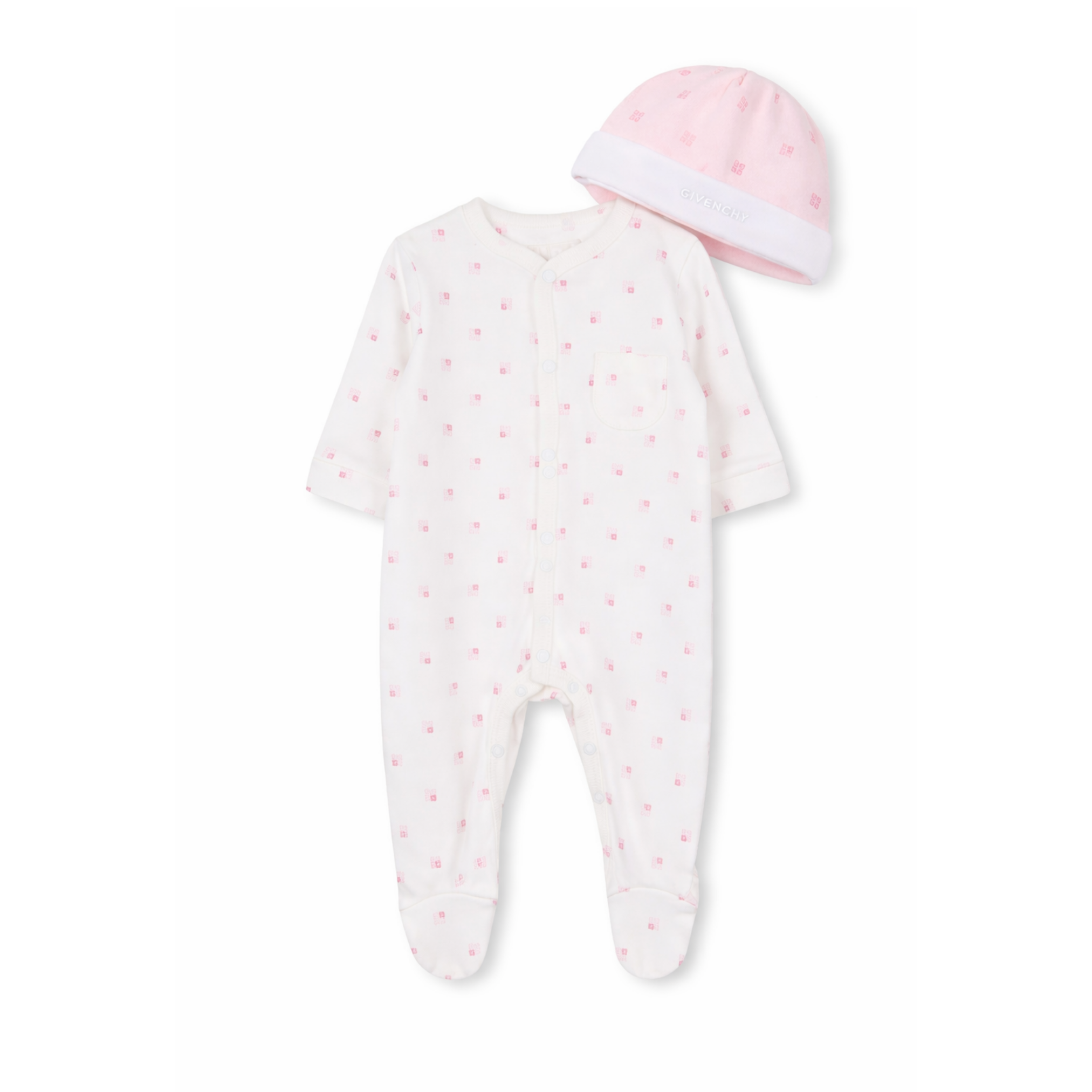 Givenchy Kids 4G Print Baby Pajamas set
