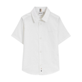 Boss Kids Long Sleeve Cotton Shirt in White