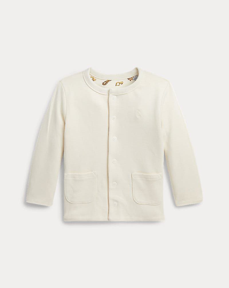 Ralph Lauren Polo Reversible Embroidered Cotton Jacket with Bib - Nutcracker Bear Off White 9M-24M | Babybrandedshop