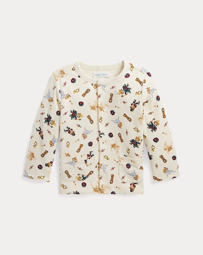 Ralph Lauren Polo Reversible Embroidered Cotton Jacket with Bib - Nutcracker Bear Off White 9M-24M | Babybrandedshop